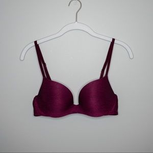 VS PINK Maroon Push Up Bra